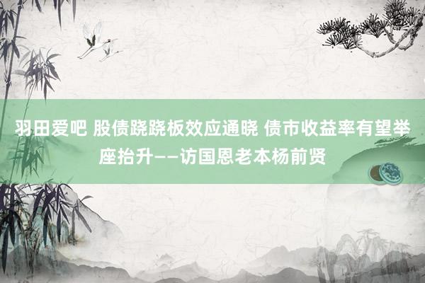 羽田爱吧 股债跷跷板效应通晓 债市收益率有望举座抬升——访国恩老本杨前贤