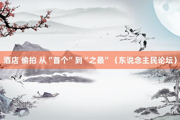 酒店 偷拍 从“首个”到“之最”（东说念主民论坛）